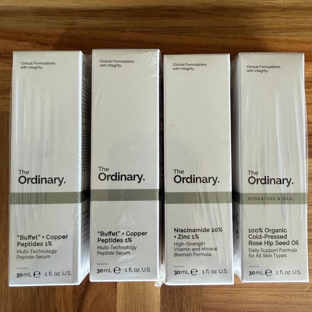 🆕 THE ORDINARY 4 x BOTTLE SET OF SKINCARE BEAUTY FACE SERUM BUNDLE